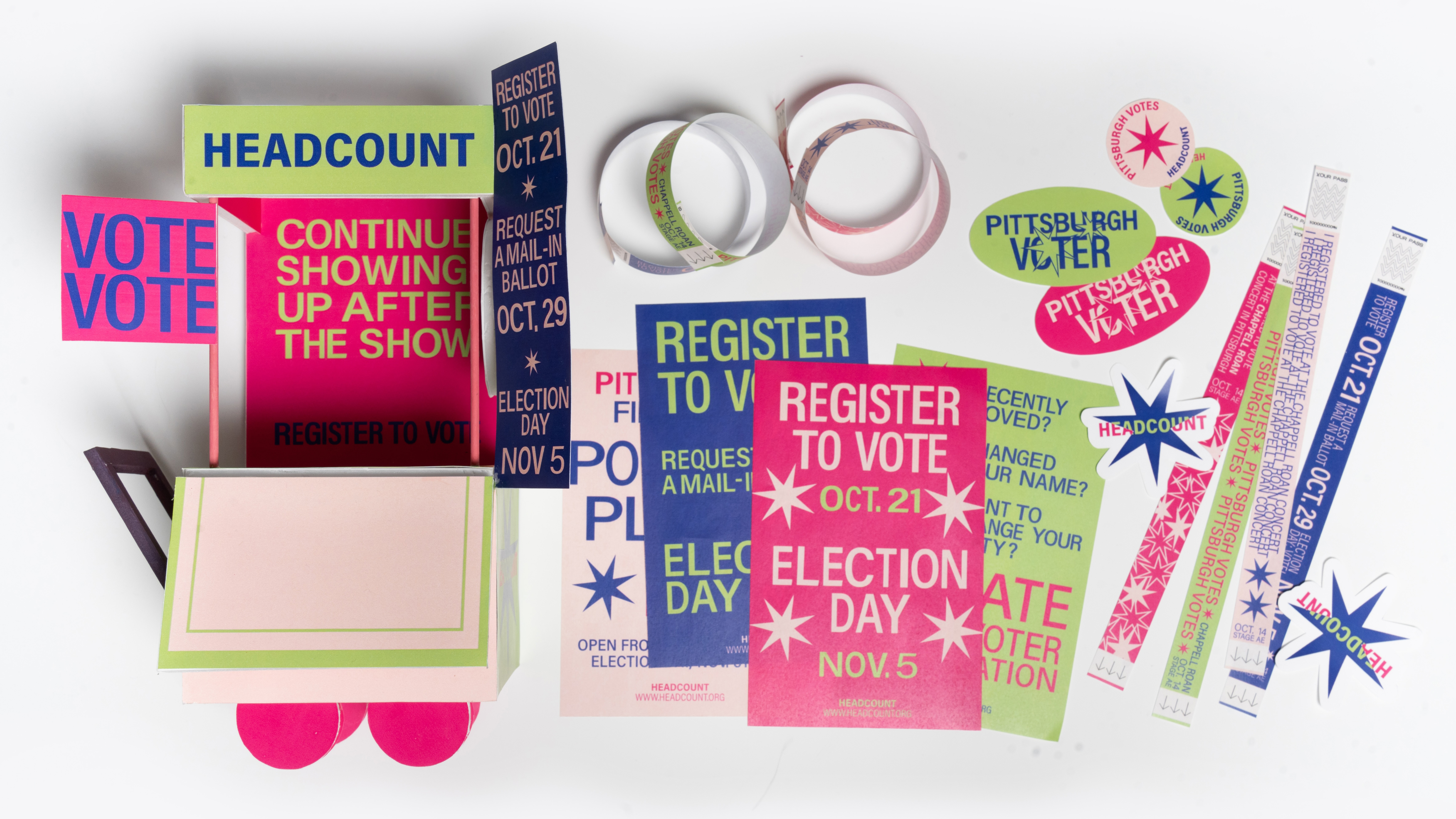 Materials for a voting campaign