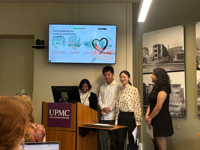 Students making a presentation