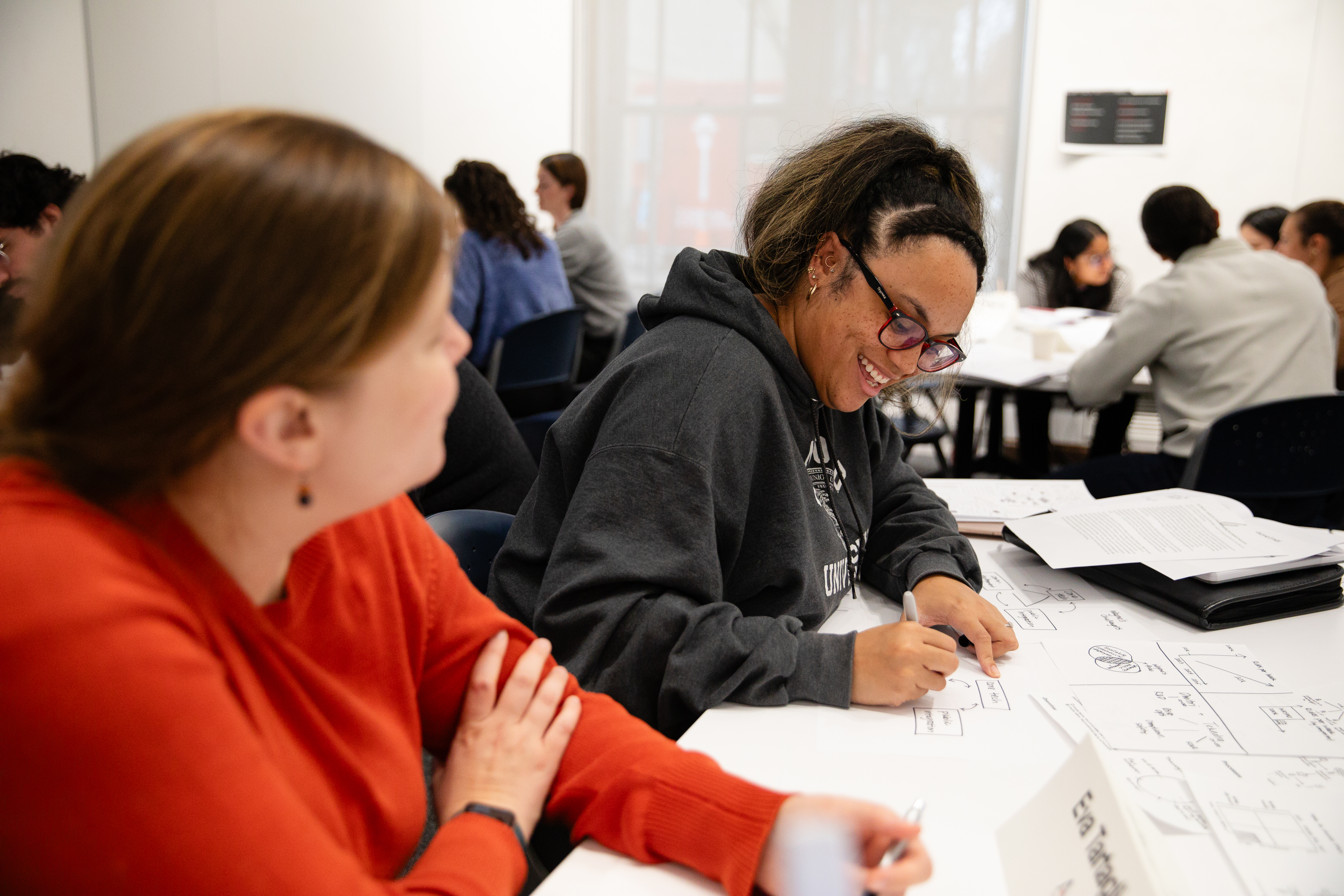 students draw diagrams in the zenith program