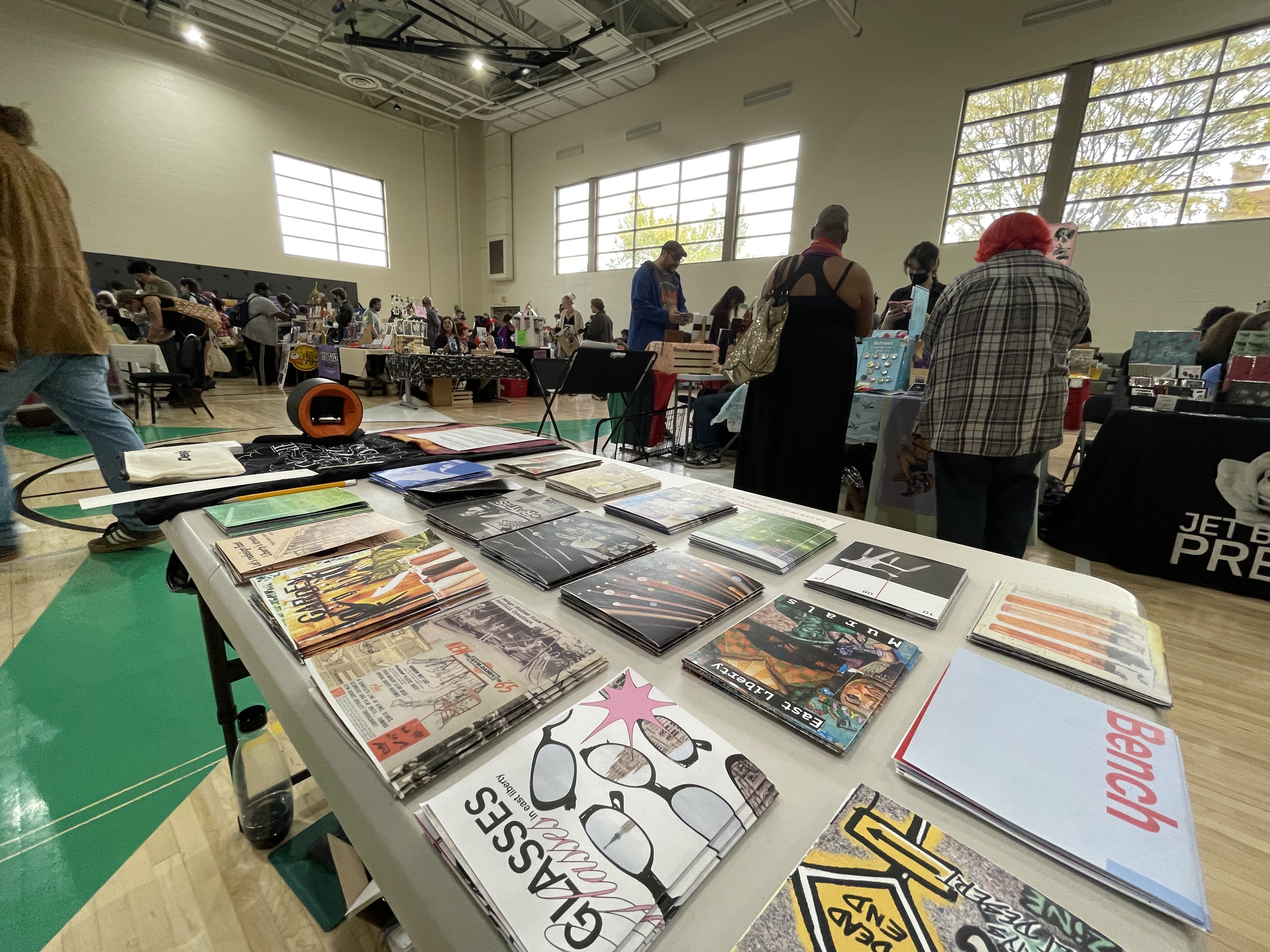 People browsing at a Zine Fair