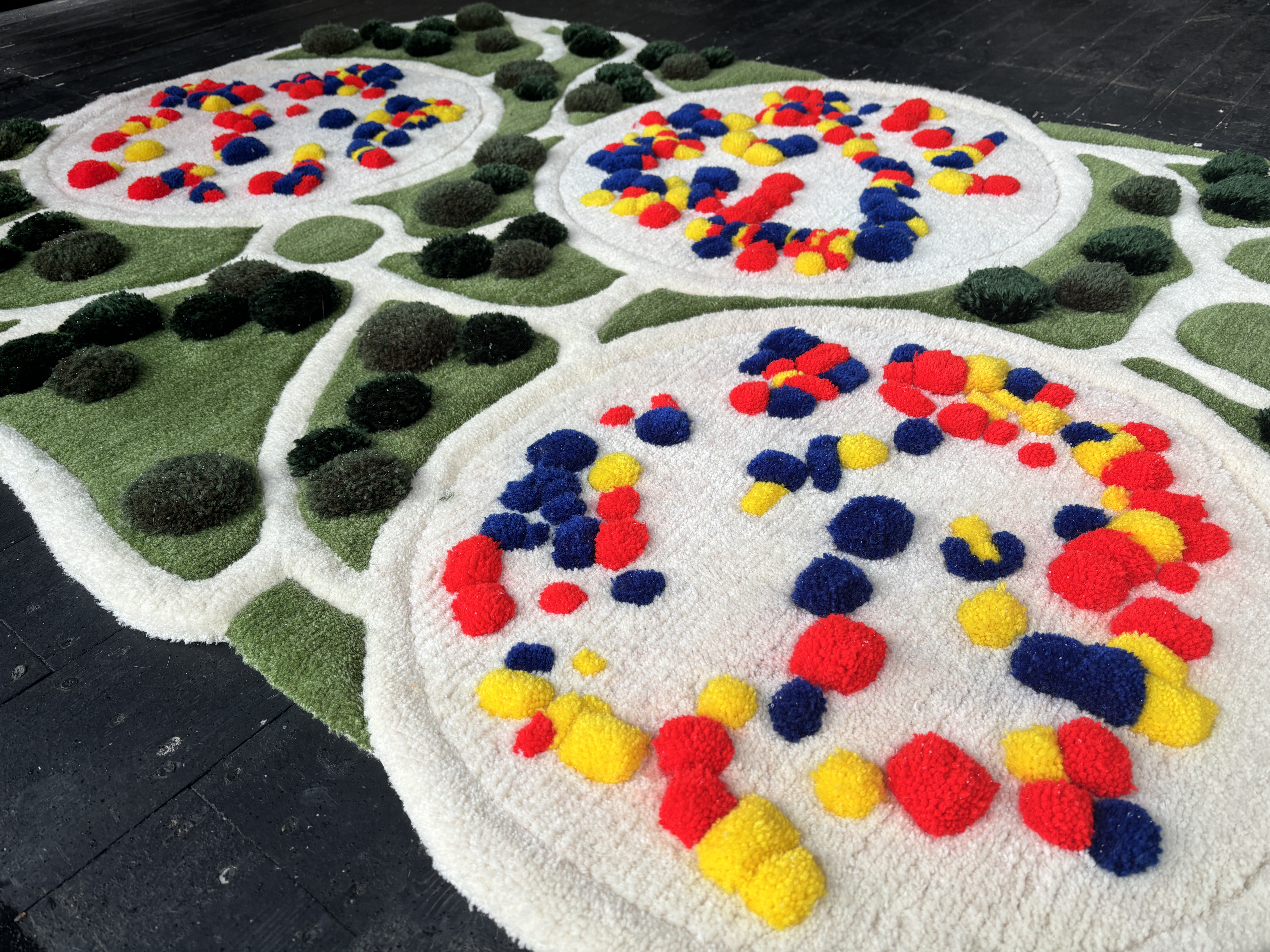 A close up of Max Stockadale's rug