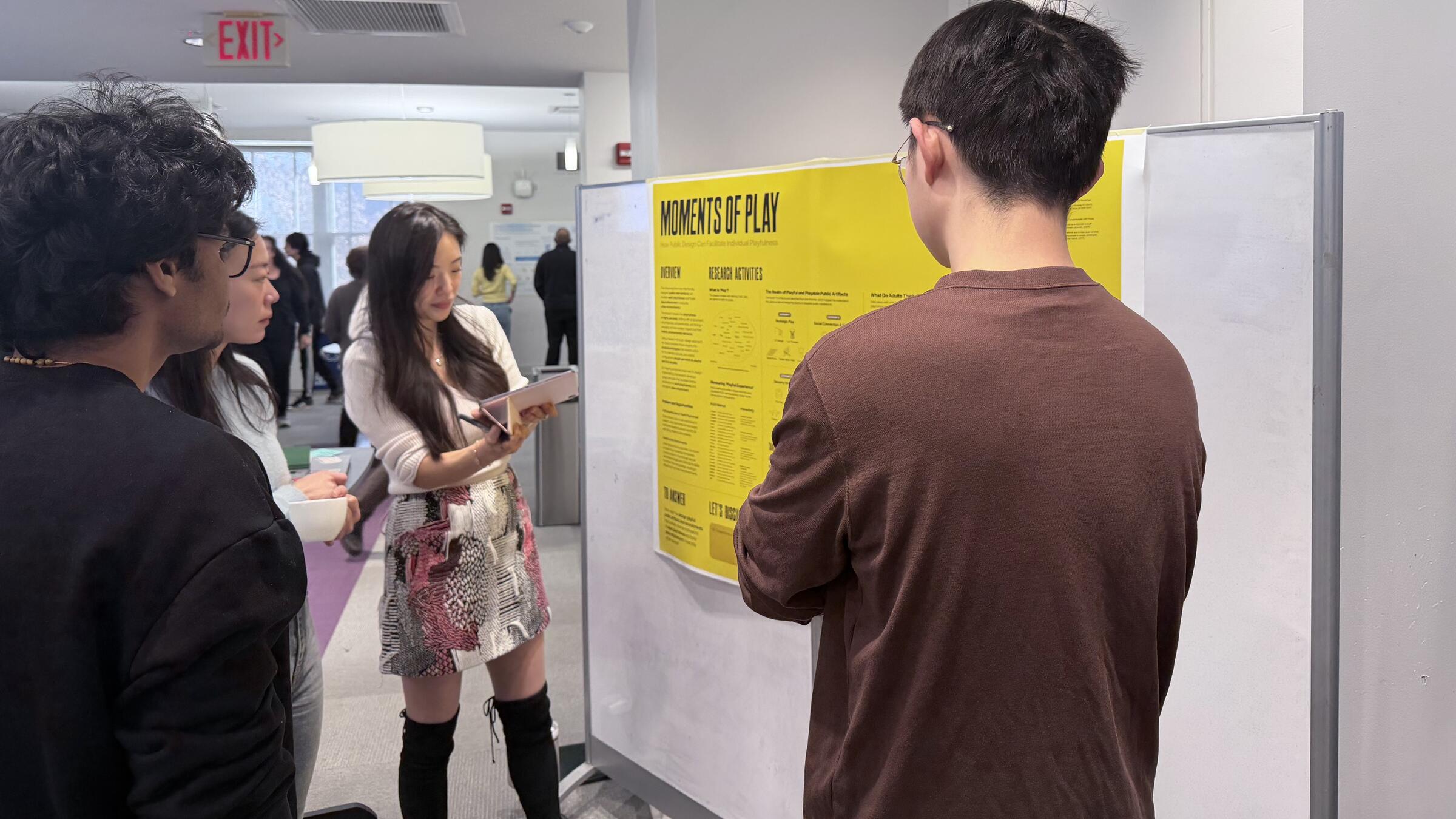 A master's student presenting their work