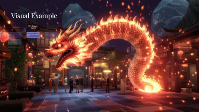 A virtual Fire Dragon featured in ChaoVR