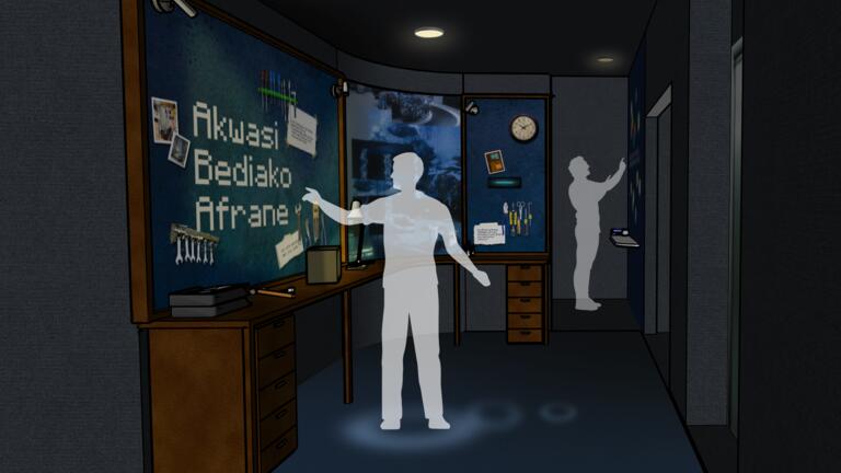 Akwasi Bediako Afrane interactive exhibit