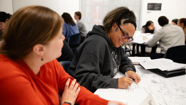 students draw diagrams in the zenith program