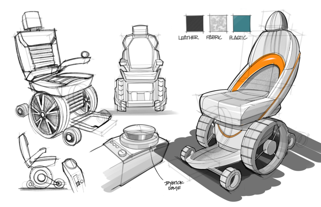 Sketches for a chair prototype by Maggie Banks