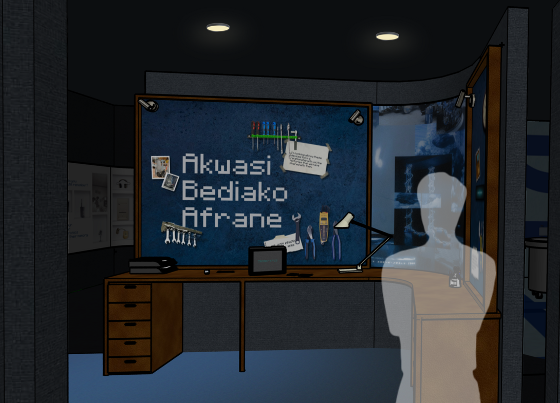 Akwasi Bediako Afrane interactive exhibit