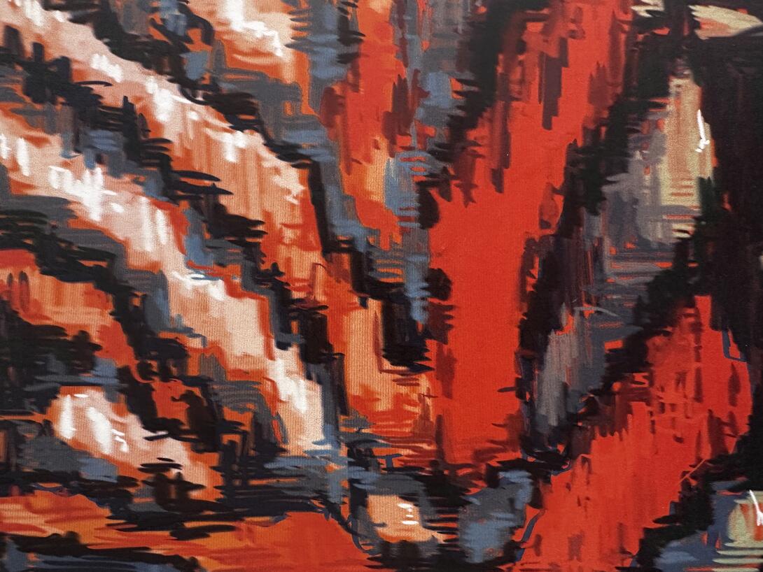 A colorful pattern inspired by a bug