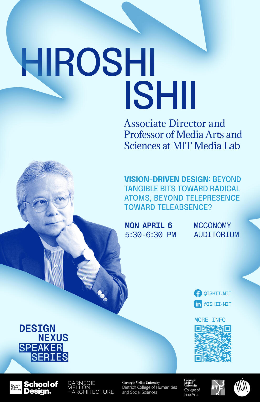 The poster for Hiroshi Ishii's Speaker Speaker Series